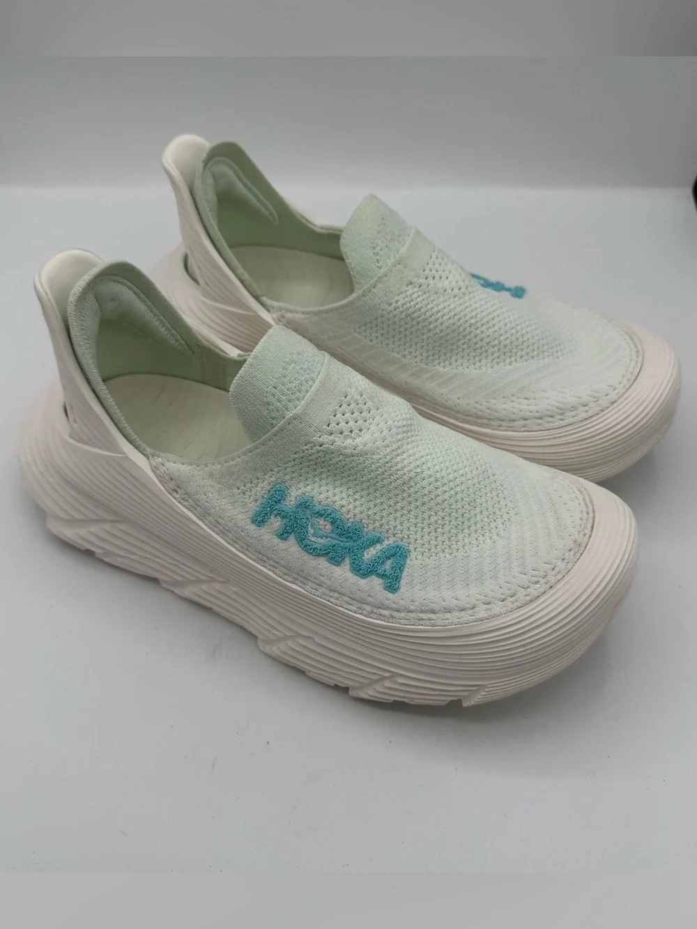 Hoka One One U Restore Tc Frost/Cloudless 1134532-FCL women’s Size 7 Men's 6